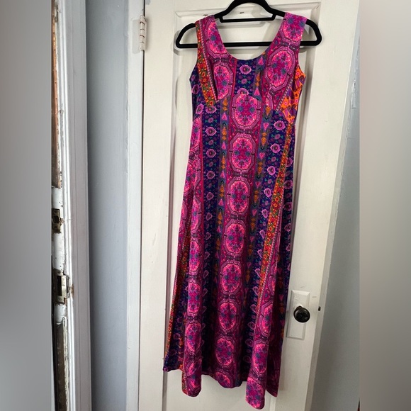 Vintage Made in Hawaii Tropical Maxi Dress 6 - Picture 8 of 11
